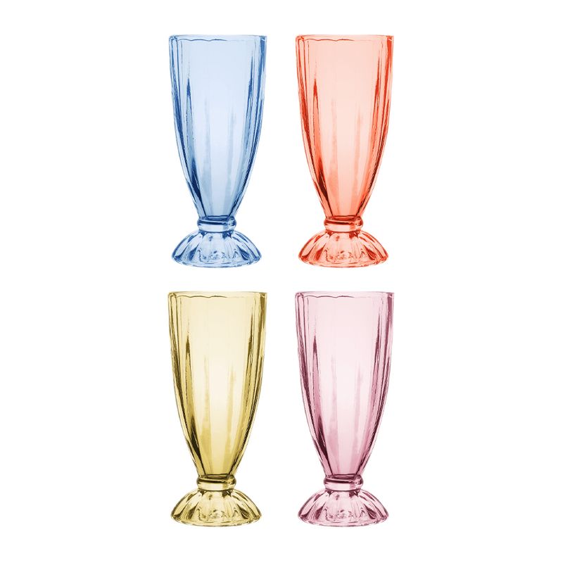 MILKSHAKE GLASS MIXED SET-4, PORTO