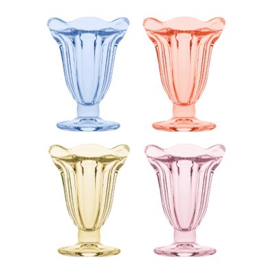 SUNDAE GLASS MIXED SET-4, PORTO