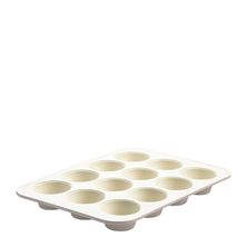 MUFFIN TRAY 12-CUP CREAM, GREENPAN