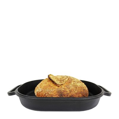 BREAD BAKING PAN CAST IRON/ENAMEL 39X26CM