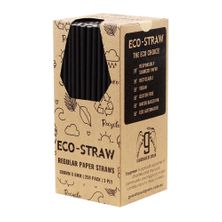 STRAW PAPER BLK 200MM, 250PCS