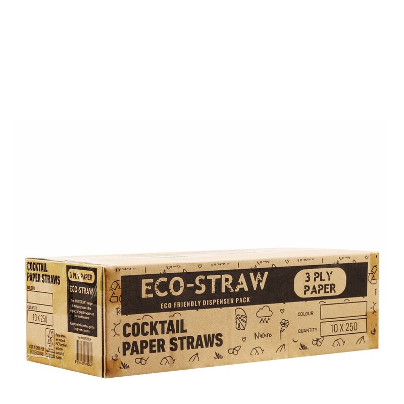 STRAW PAPER COCKTAIL BLACK, 2500CTN