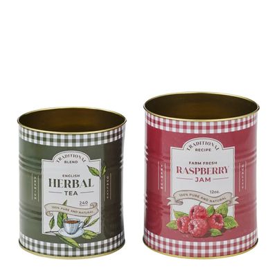 UTENSIL HOLDER SET-2 TEA/JAM, FARMHOUSE