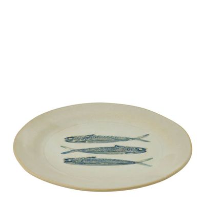 PLATTER RND IVORY/GREEN 27.5CM, RIVA