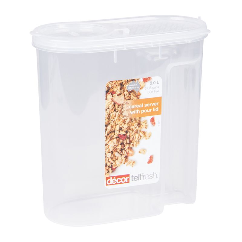 5L Cereal Dispenser Clear/Chilli Red 