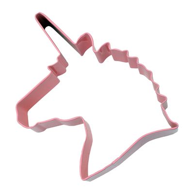 CUTTER COOKIE UNICORN HEAD 12CM PINK, R&M