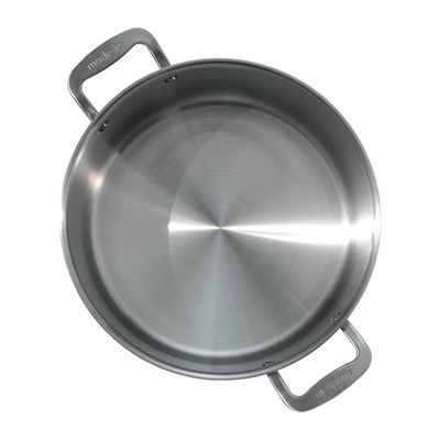 STOCKPOT W/LID 12LT STAINLESS CLAD MADE IN