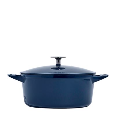 DUTCH OVEN RND 5.5QT ENAMELED C/IRON BLUE MADE IN
