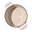 DUTCH OVEN RND 5.5QT ENAMELED C/IRON A/WHITE MADE IN