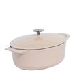 DUTCH OVEN OVAL 7.5QT ENAMELED C/IRON A/WHITE MADE IN