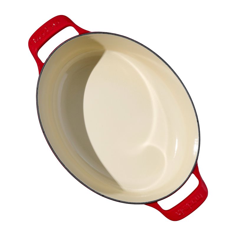 DUTCH OVEN OVAL 7.5QT ENAMELED C/IRON RED MADE IN