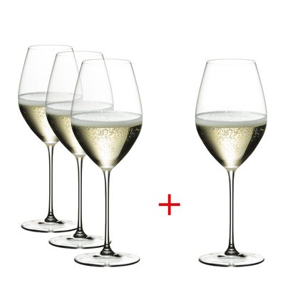 GLASS CHAMPAGNE "BUY 3 GET 4", RIEDEL VERITAS