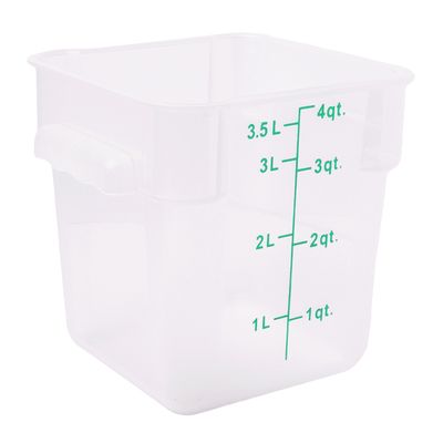 FOOD CONTAINER SQ OPAQUE 3.8L, KH