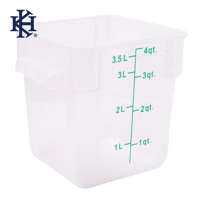 FOOD CONTAINER SQ OPAQUE 3.8L, KH