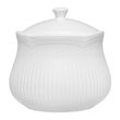 BOWL SUGAR W/LID, WHITE ROCOCO