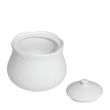 BOWL SUGAR W/LID, WHITE ROCOCO