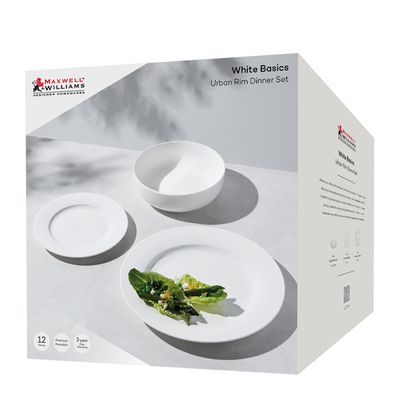 DINNER SET 12PC URBAN RIM, BASICS