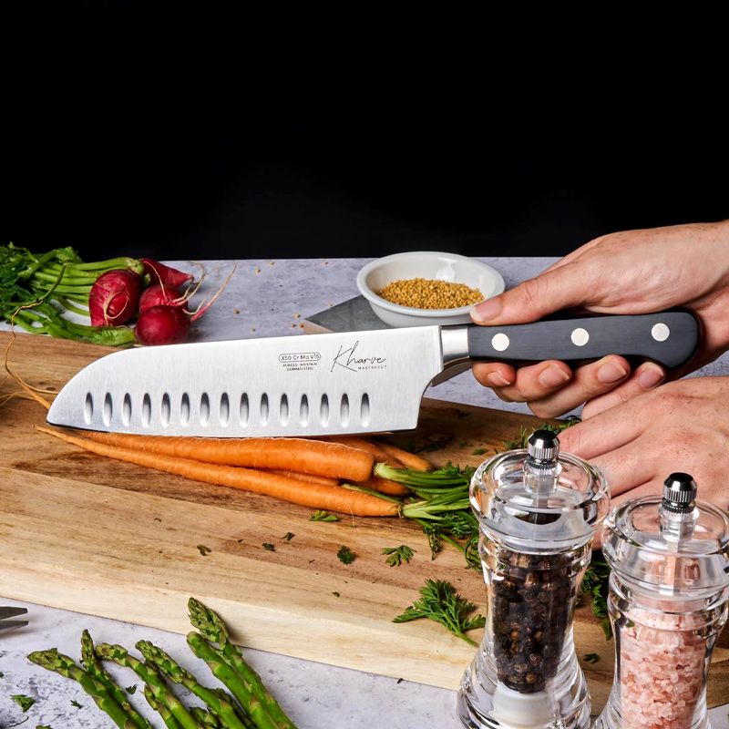 KNIFE SANTOKU 18CM, MASTER-CUT KHARVE