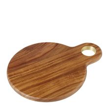 BOARD PADDLE RND ACACIA/BRASS, D&W