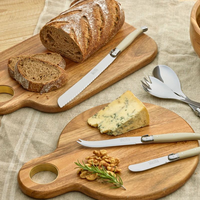 BOARD PADDLE RND ACACIA/BRASS, D&W