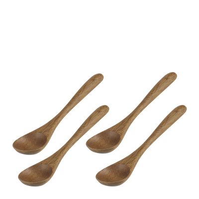SPOON DIP ACACIA 13.5CM SET4, D&W TASTE