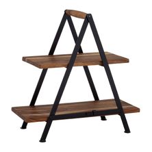 STAND 2 TIER 48X23X48CM NAT/BLK, D&W