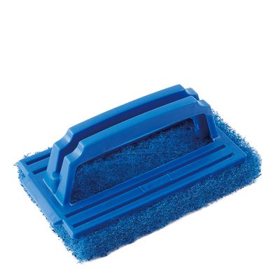 MEDIUM SCOURING PAD W/HNDL BLUE, TRUST