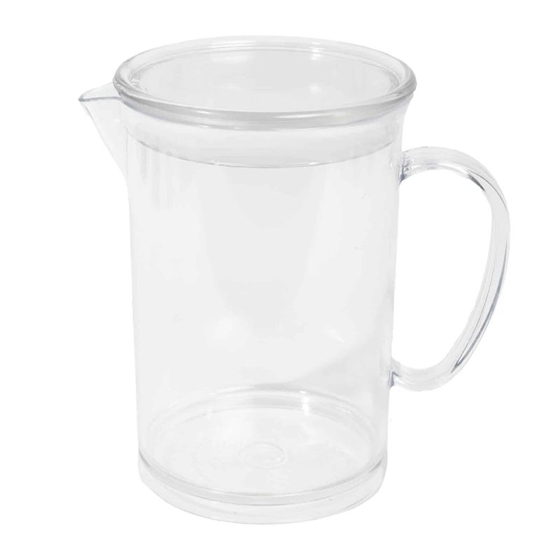 JUG W LID 1LTR CLEAR PC STACKABLE