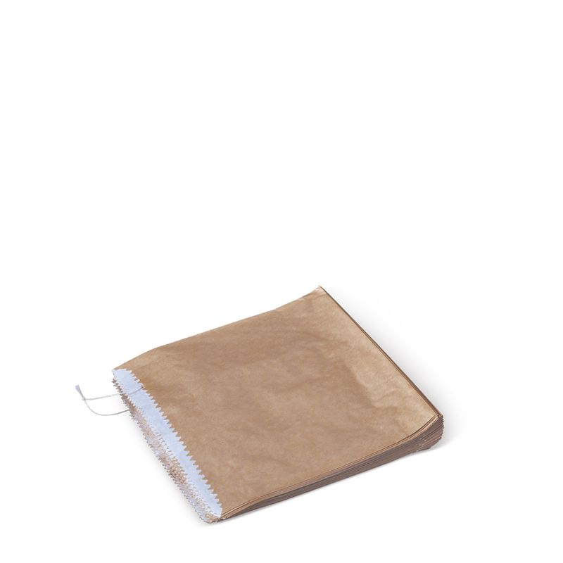 PAPER BAG BROWN GPL 1/2SQ 156X140MM 500PK