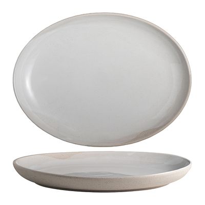 PLATE OVAL WHITE 32X24CM, GEMBROOK
