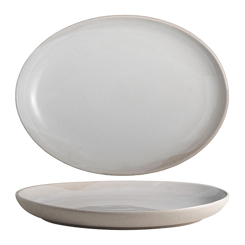 PLATE OVAL WHITE 32X24CM, GEMBROOK