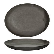 PLATE OVAL GREY 32X24CM, GEMBROOK