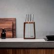KNIFE BLOCK 5PCE WALNUT HASHIRA, GLOBAL