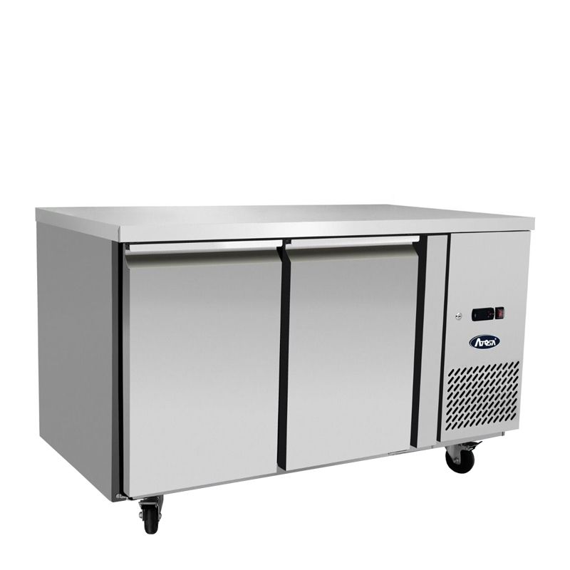 FREEZER UNDERBENCH TWO DOOR TABLE 1360MM, ATOSA