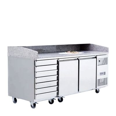 FRIDGE 2 DOOR PIZZA TABLE WITH DRAWERS 2010MM, ATOSA