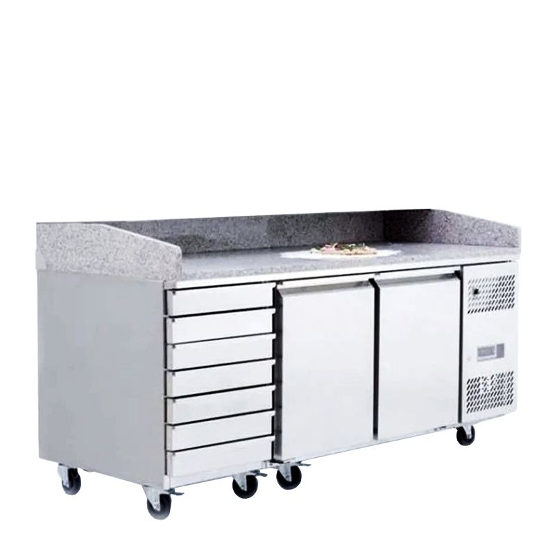 FRIDGE 2 DOOR PIZZA TABLE WITH DRAWERS 2010MM, ATOSA