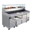 FRIDGE 2 DOOR PIZZA TABLE WITH DRAWERS 2010MM, ATOSA