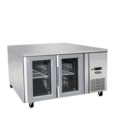 FRIDGE GLASS 2 DOOR COOLING TABLE 1360MM, ATOSA