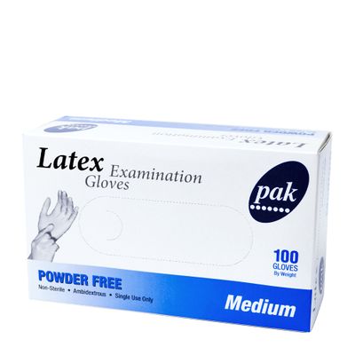 POWDER FREE MEDIUM LATEX GLOVES
