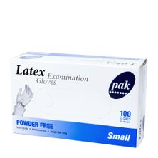 GLOVE LATEX P/FREE SMALL, 100PCES