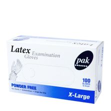 GLOVE LATEX P/FREE XL, 100PCES