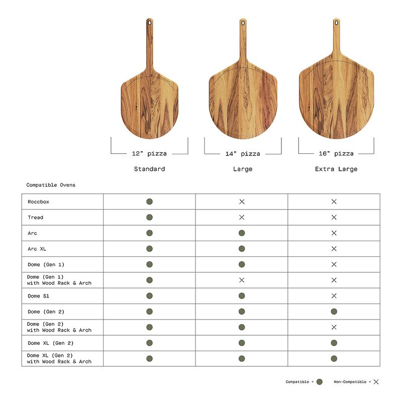 WOOD PEEL ACACIA XL 16", GOZNEY