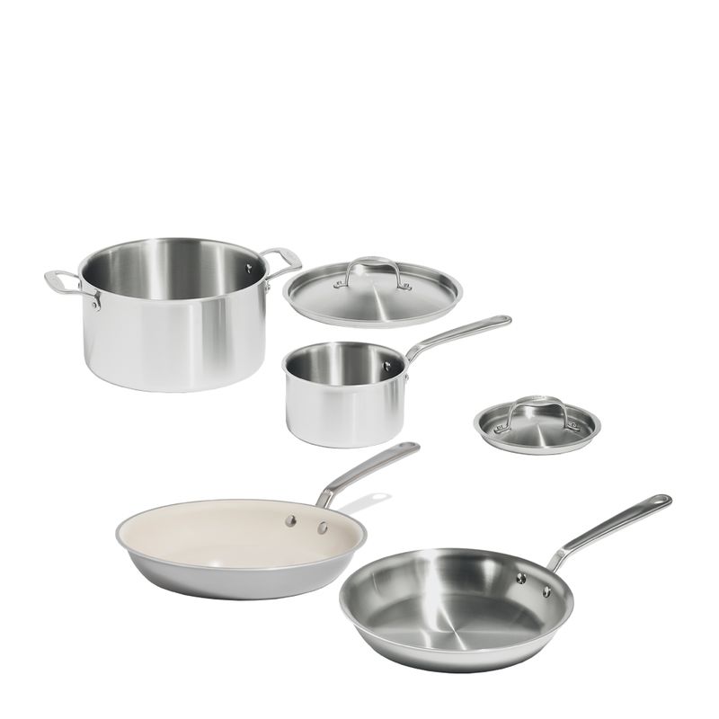 COOKWARE SET 6PCE S/S W CC FRYPAN MADE IN