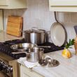 COOKWARE SET 6PCE S/S W CC FRYPAN MADE IN
