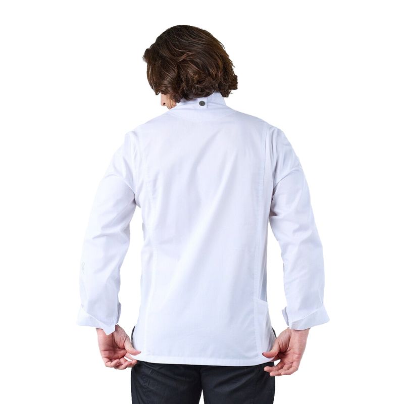 CHEF JACKET WHT ZIPPER L/SL-2XL-HARTFORD