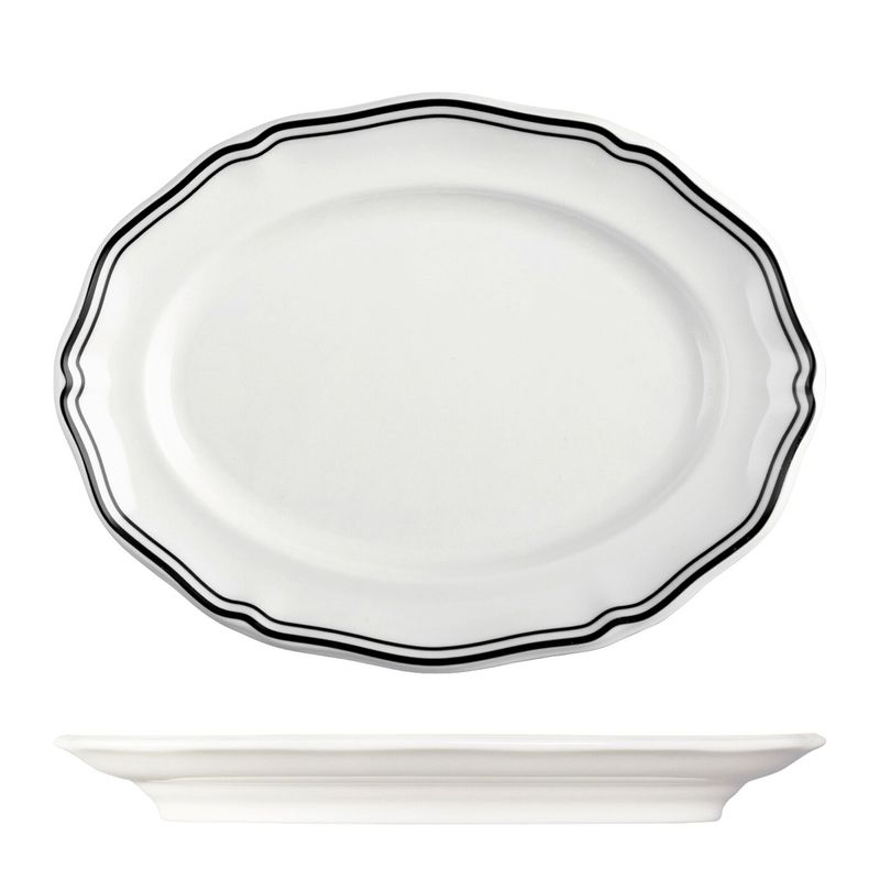 PLATE OVAL 200MM, LUZERNE ASTORIA INK