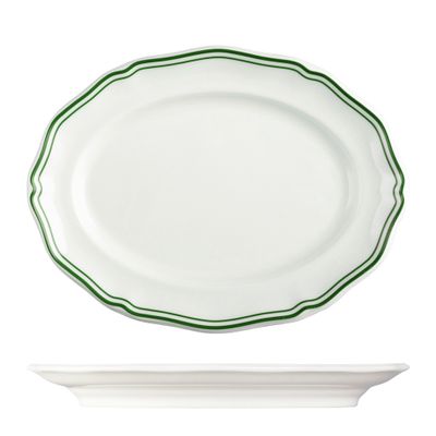 PLATE OVAL 200MM, LUZERNE ASTORIA EMERALD