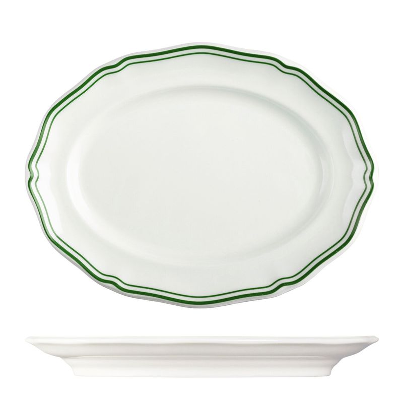 PLATE OVAL 200MM, LUZERNE ASTORIA EMERALD