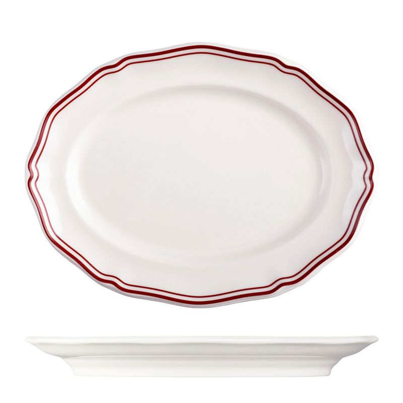 PLATE OVAL 200MM, LUZERNE ASTORIA ROSEWOOD