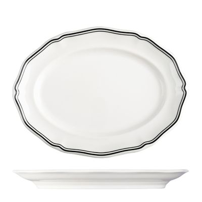 PLATE OVAL 250MM, LUZERNE ASTORIA INK